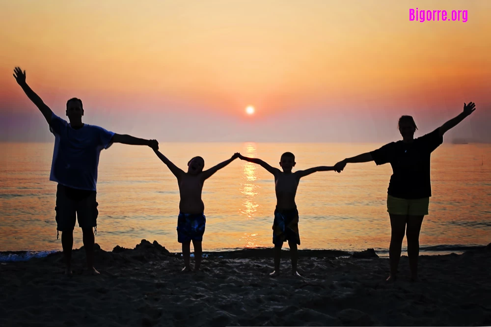 Illustration vacances en famille